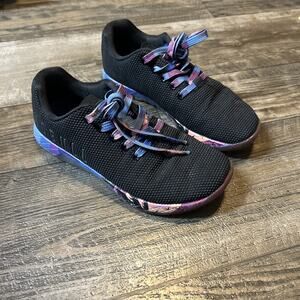 NOBULL Black Athletic Shoes with Purple and Blue Accents